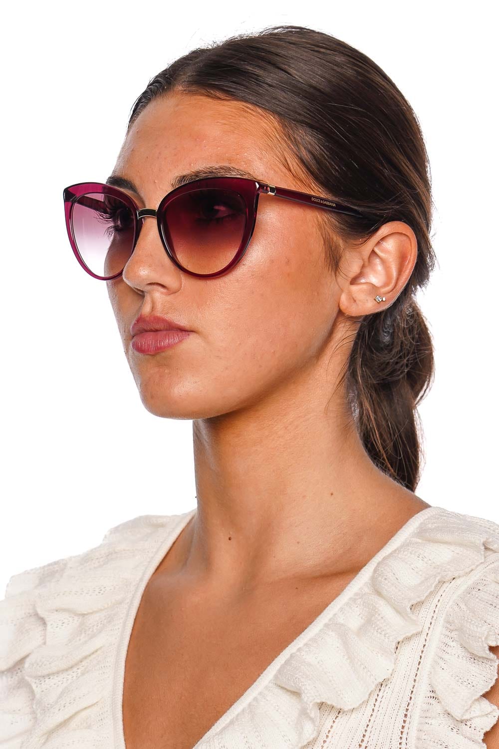 Dolce & Gabbana Eyewear D&G Pink Oversized Cat Eye Sunglasses
