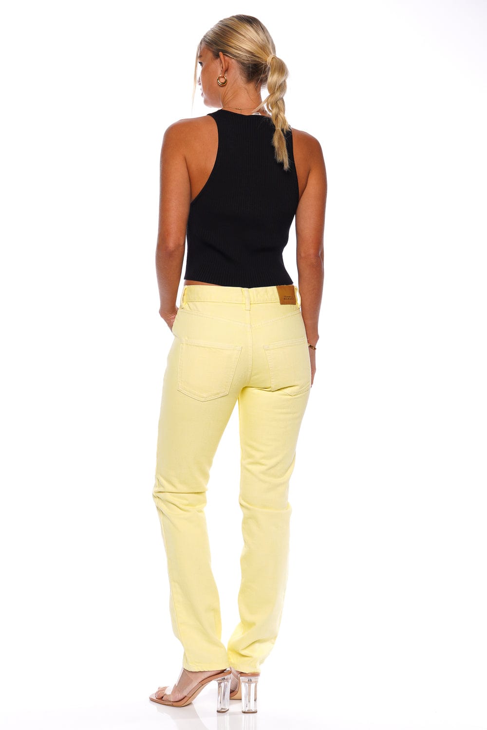 Isabel Marant Vikira Light Yellow Straight leg Jean