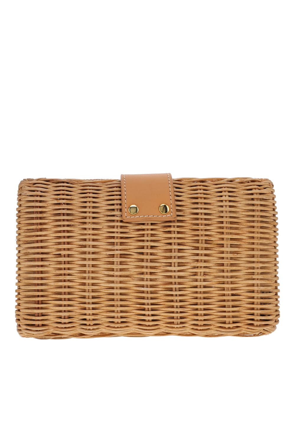 Lou Natural Wicker Straw Clutch