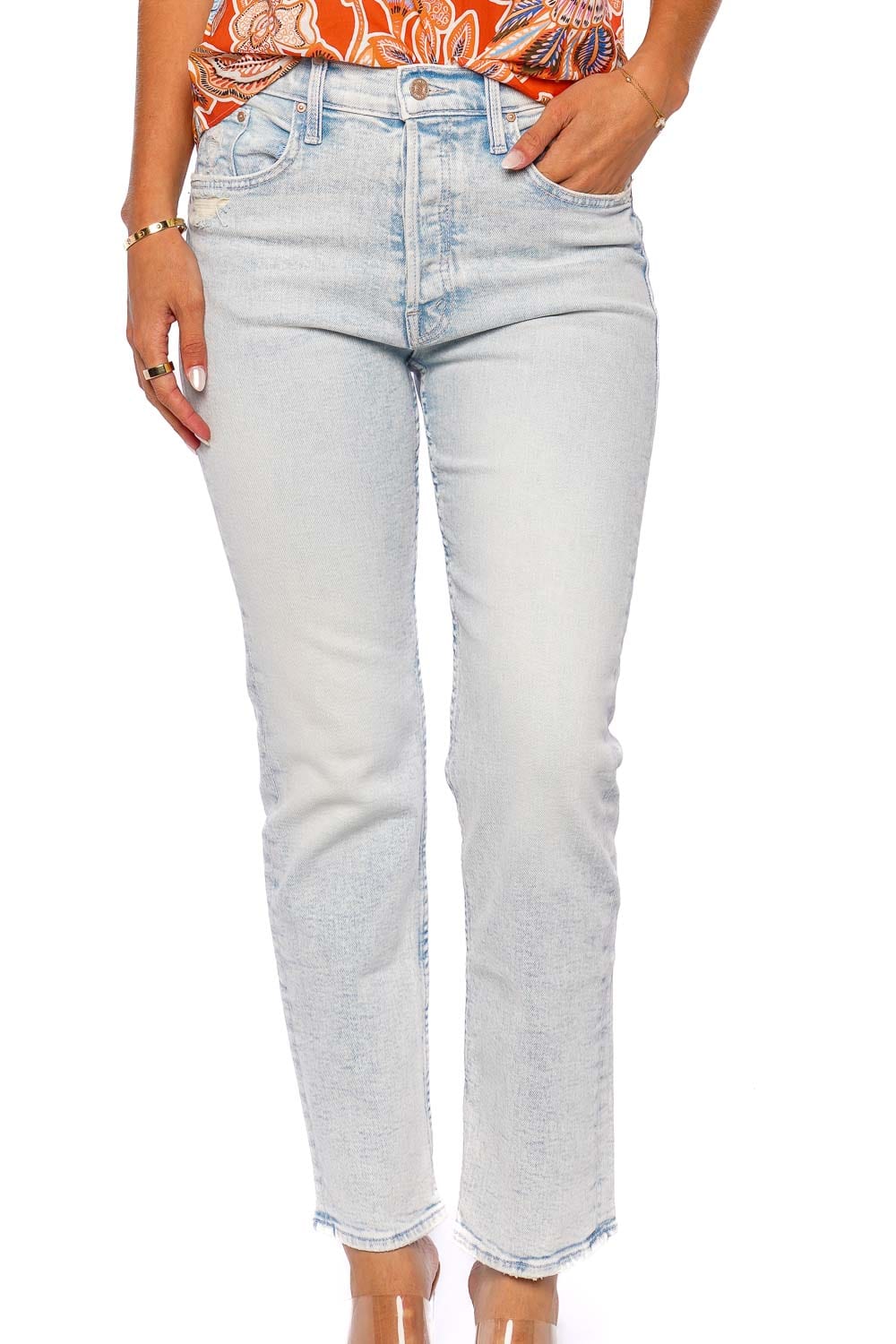 MOTHER Denim The Tomcat Smooth Sailing Ankle Jeans
