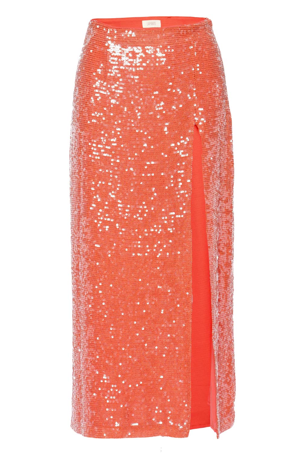 LAPOINTE Coral Sequin Embroidered Midi Skirt