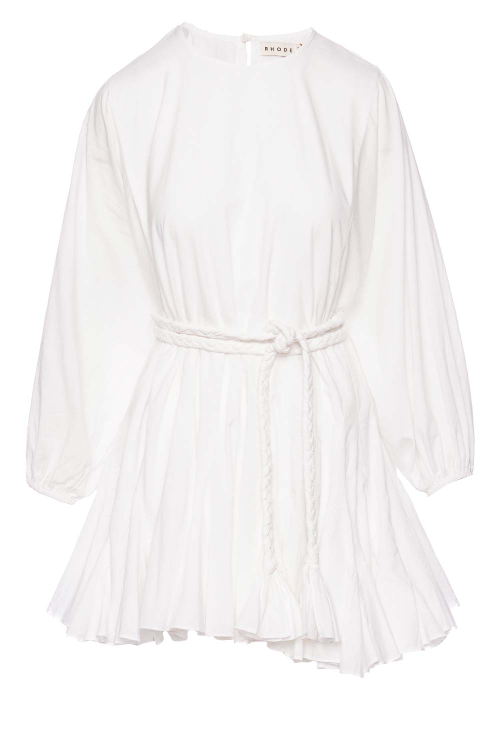 Rhode Ella White Belted Mini Dress