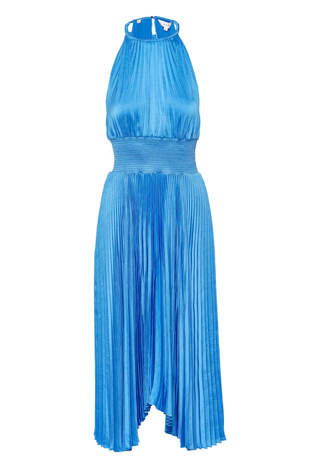 A.L.C. Renzo II Blue Sea Pleated Midi Dress
