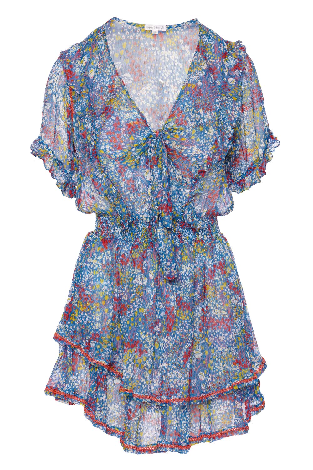 Poupette St Barth Alyson Blue Tulipe Mini Dress