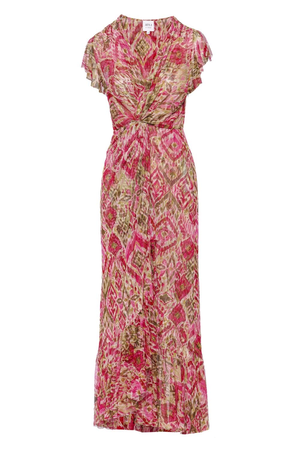 MISA LOS ANGELES Avaline Summer Ikat Floral Maxi Dress