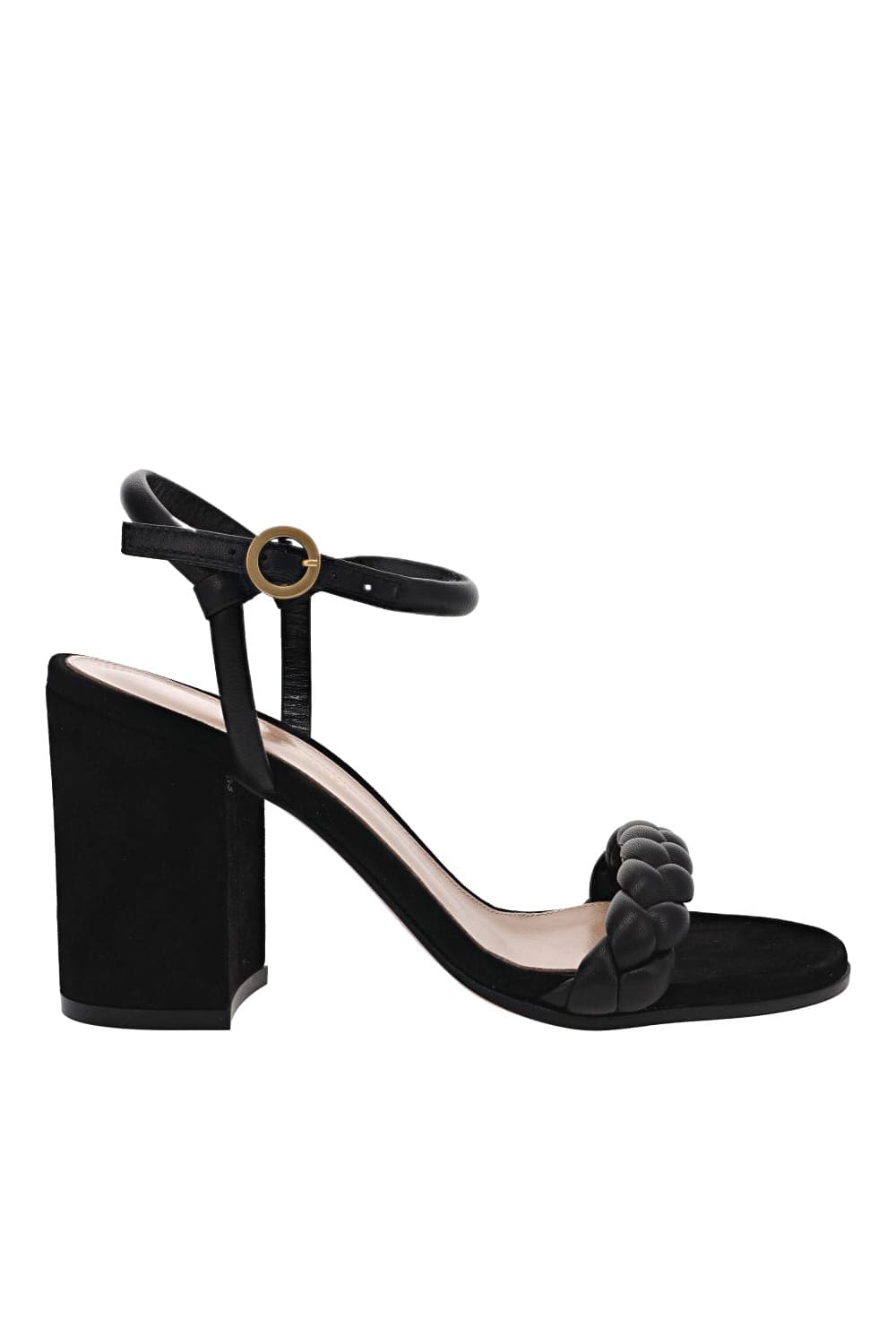 Gianvito Rossi Cruz Leather Black Heel Sandals