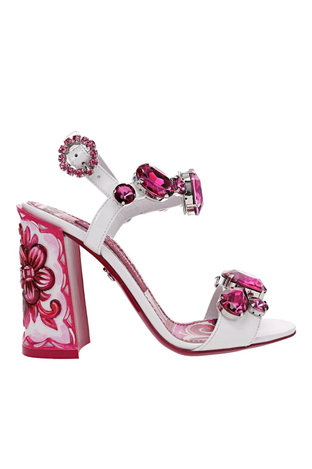 Dolce & Gabbana Jeweled Floral Heeled Sandals