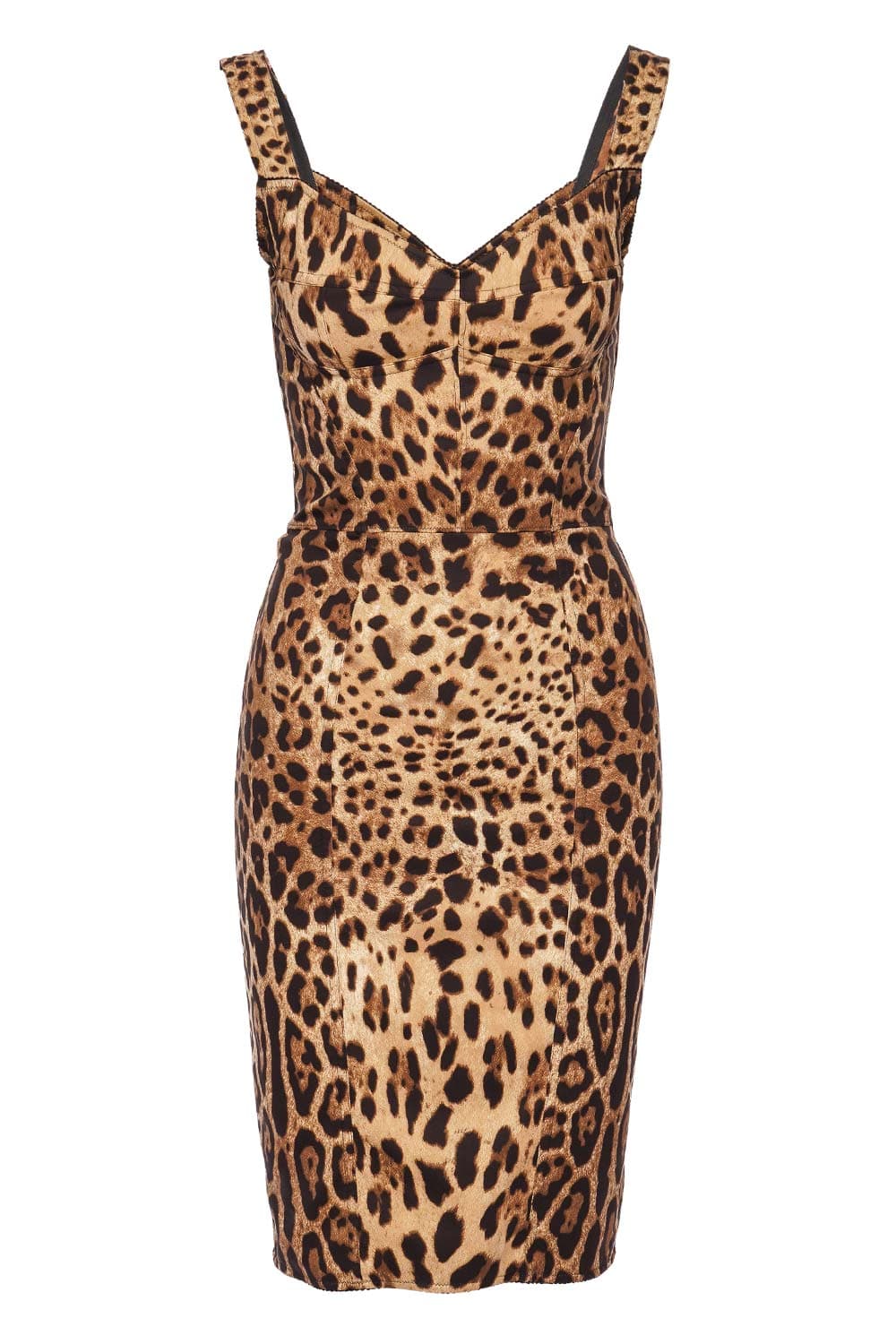 Dolce & Gabbana Leopard Bustier Silk Blend Mini Dress