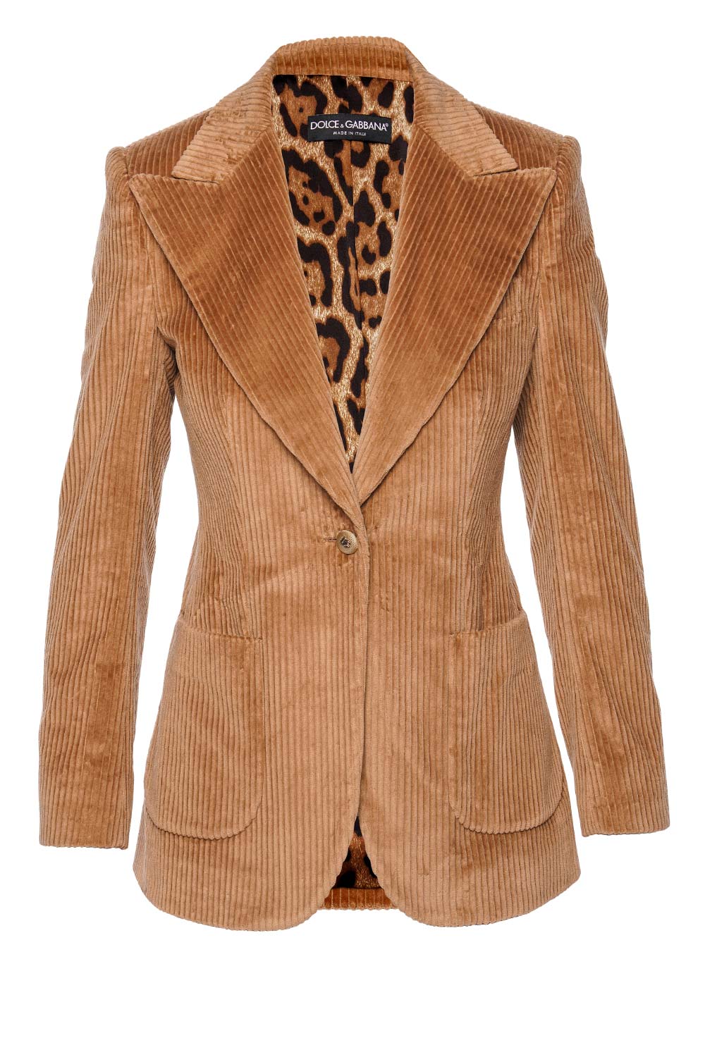 Dolce & Gabbana Single Breasted Corduroy Turlington Jacket