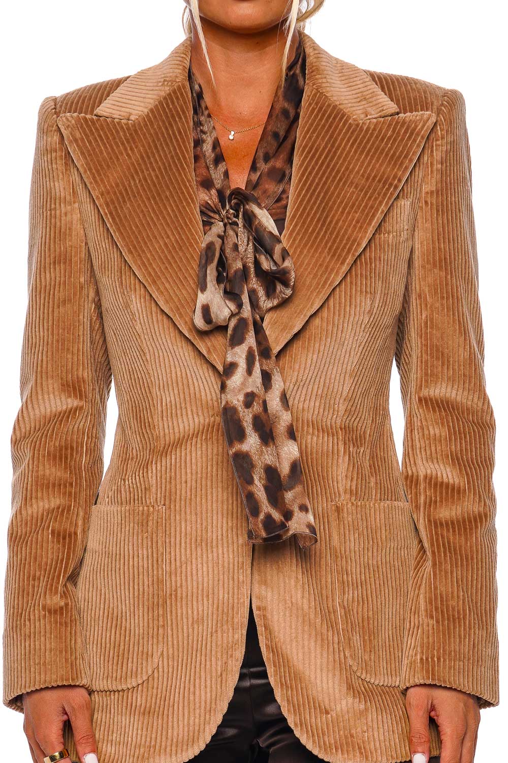 Dolce & Gabbana Single Breasted Corduroy Turlington Jacket
