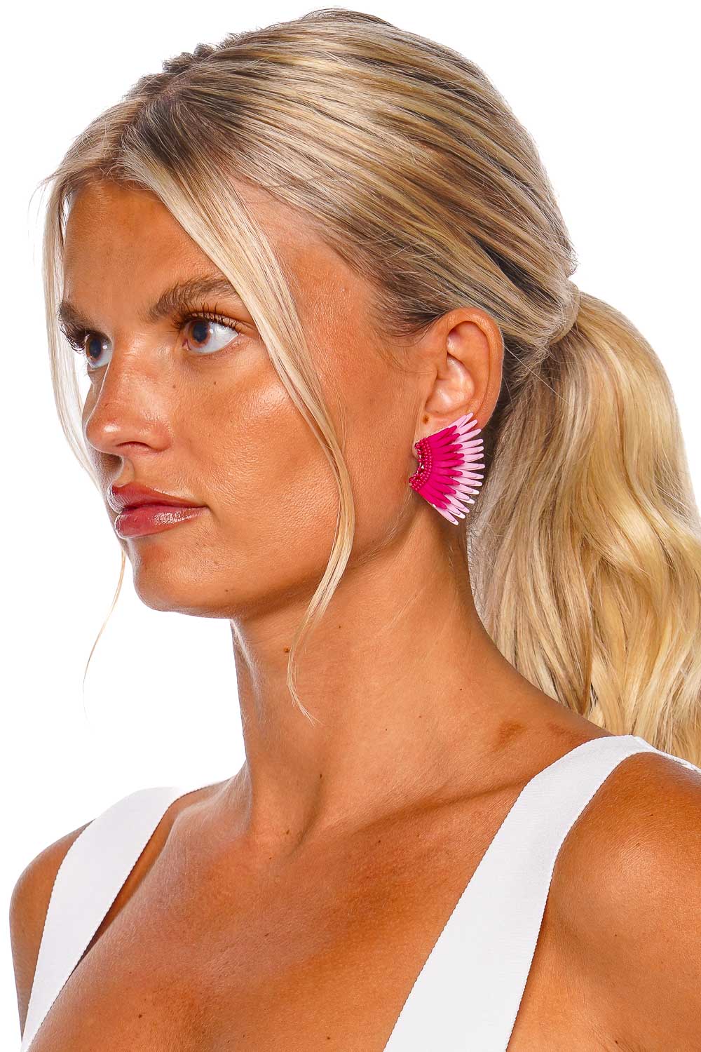 Mignonne Gavigan Mini Madeline Garnet & Pink Earrings