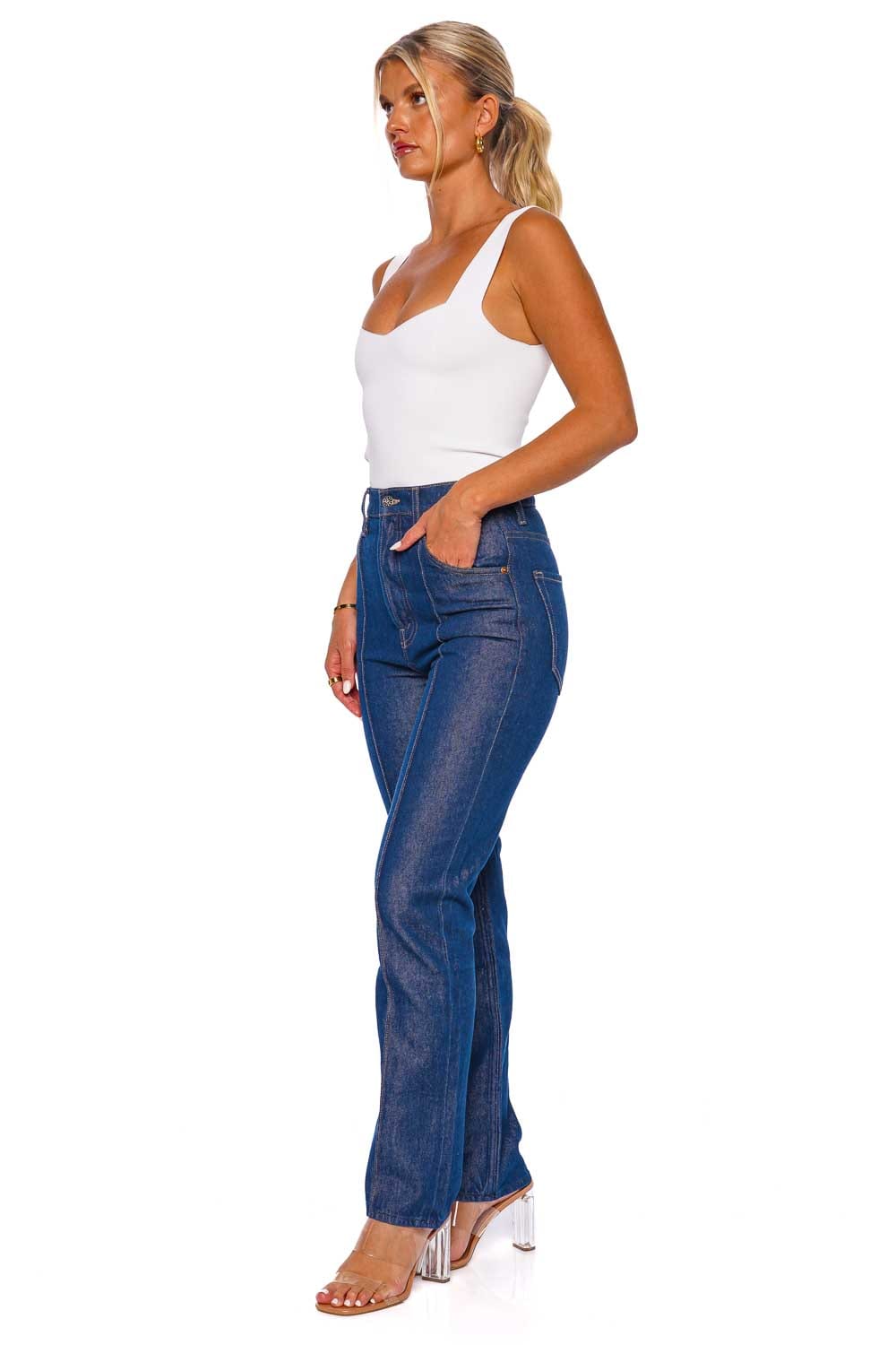 MOTHER Denim THE PIN UP TIPPY TOP SWEET TOO 10464-1321 CLEAN YOUR PLATE