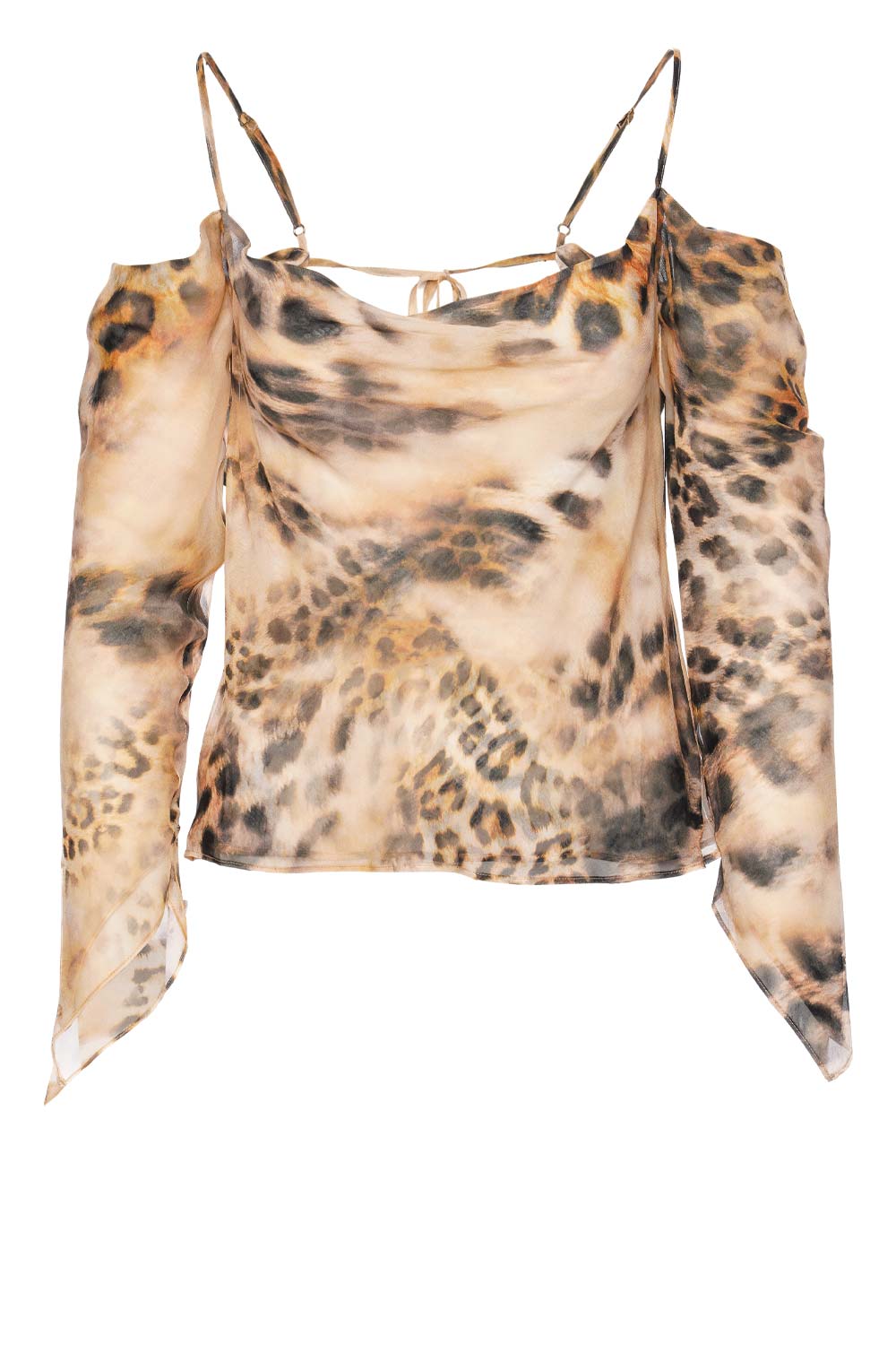 Retrofête Akira Vintage Cheetah Silk Top