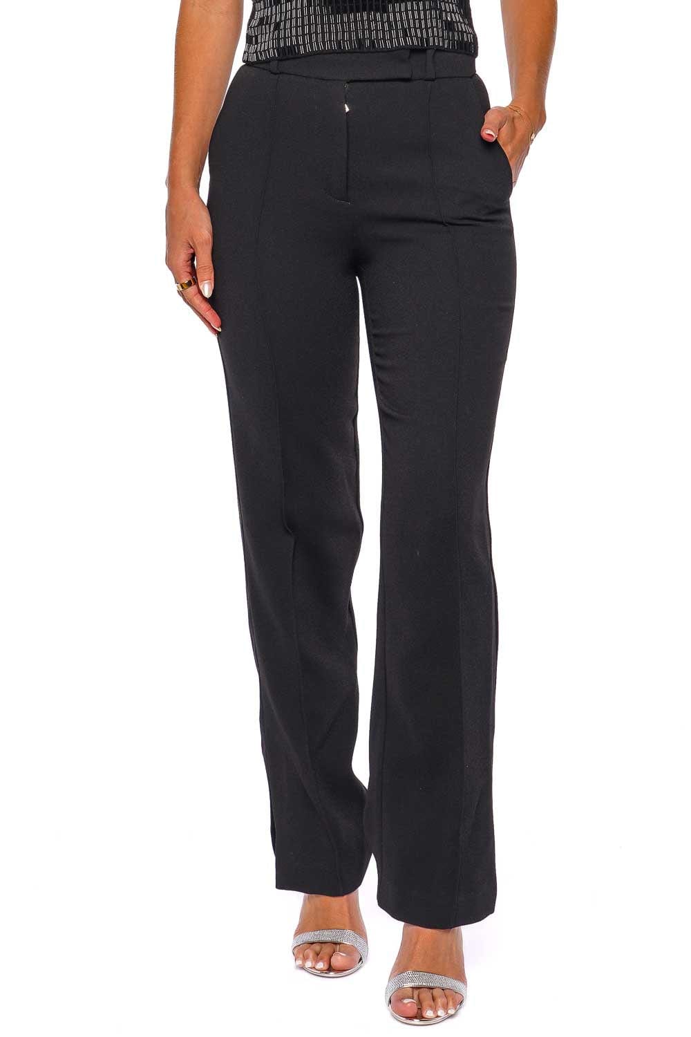 SIMKHAI VERA STRAIGHT LEG CROP PANT 623-4072-C BLACK