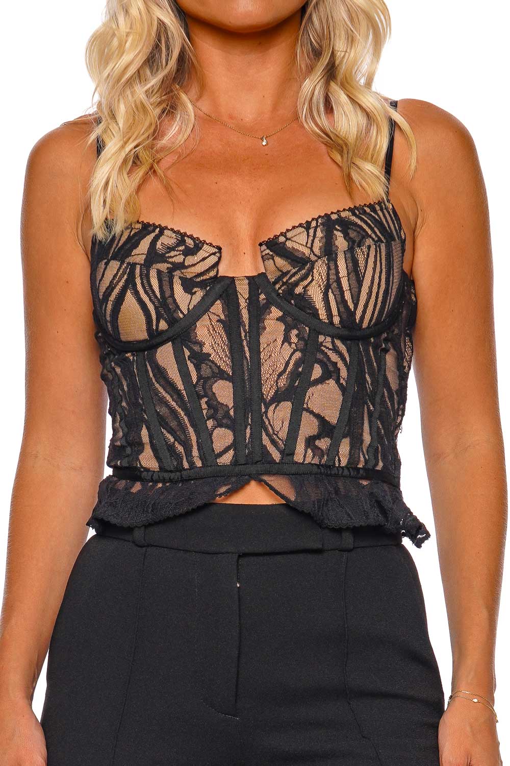 Shirley Delicate Lace Bustier Top