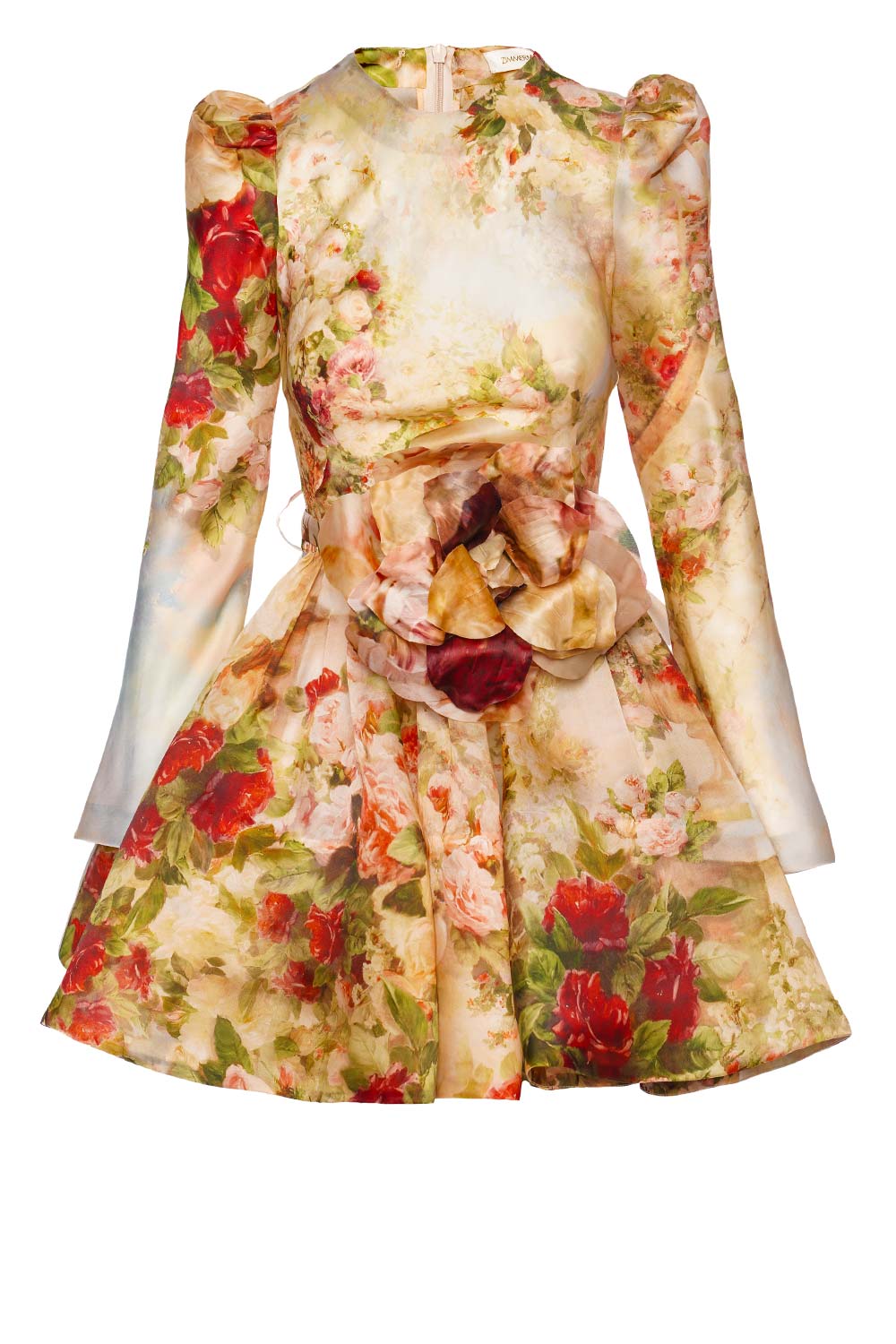 ZIMMERMANN Luminosity Rosy Garden Ruched Mini Dress