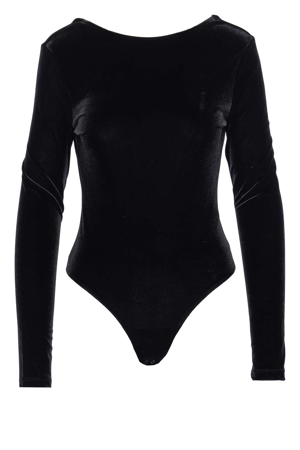 AGOLDE Corrin Black Velvet Scooped Back Bodysuit