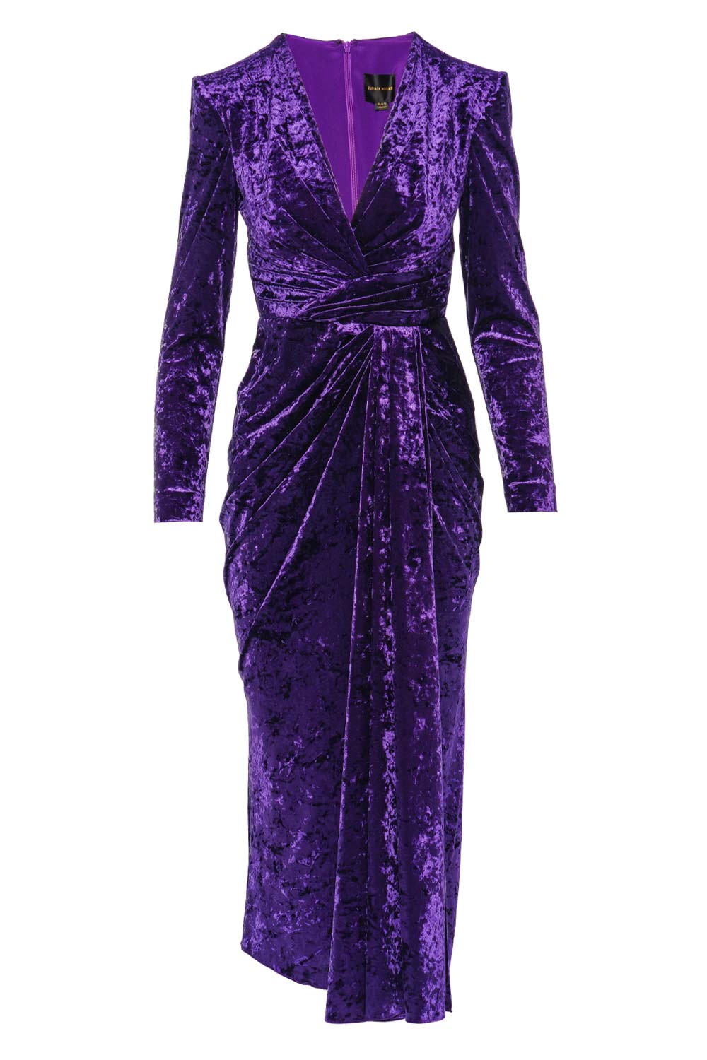 Zuhair Murad Amaranth Purple Velvet Midi Dress