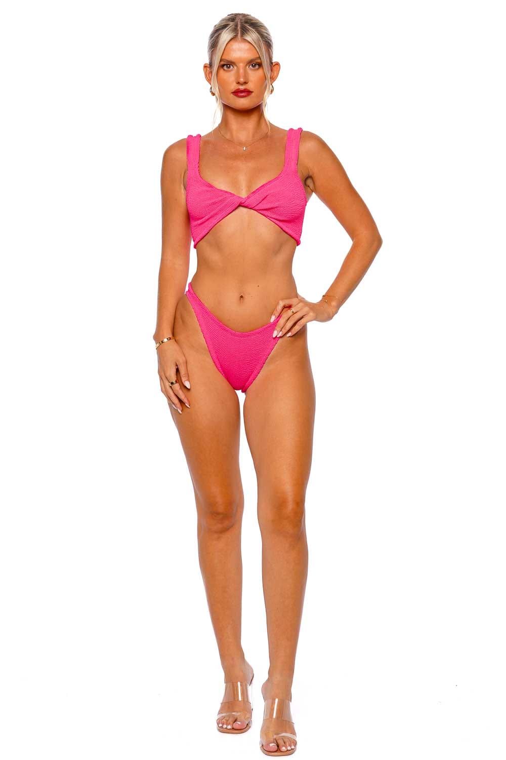 Hunza G Juno Hot Pink Crinkle Bikini