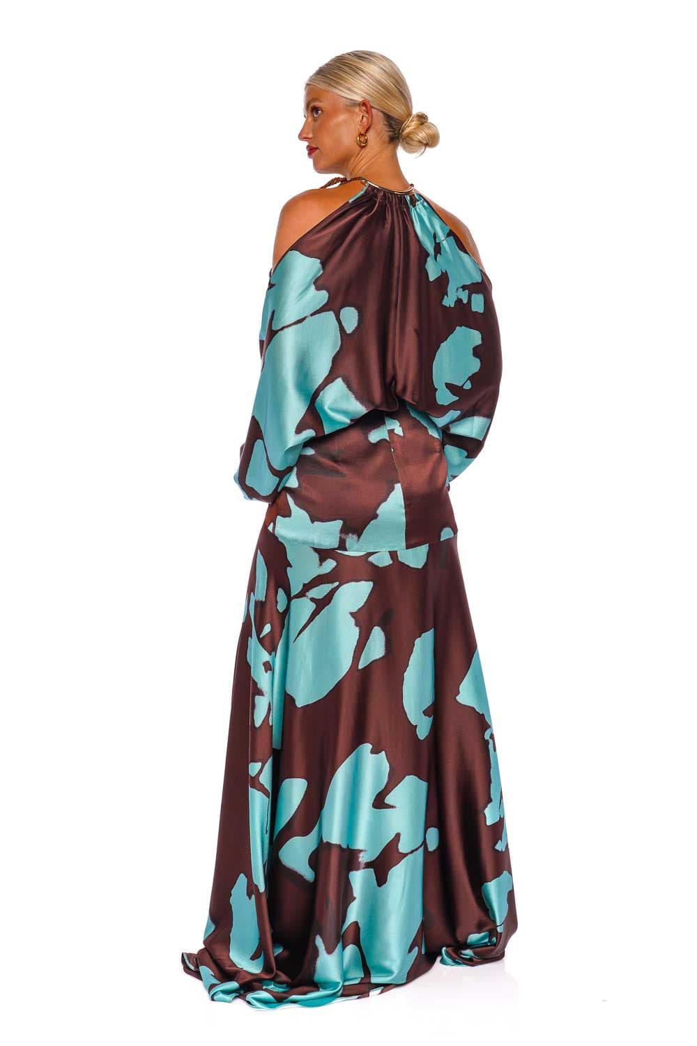Silvia Tcherassi Bahar Printed Stretch Silk Maxi Dress