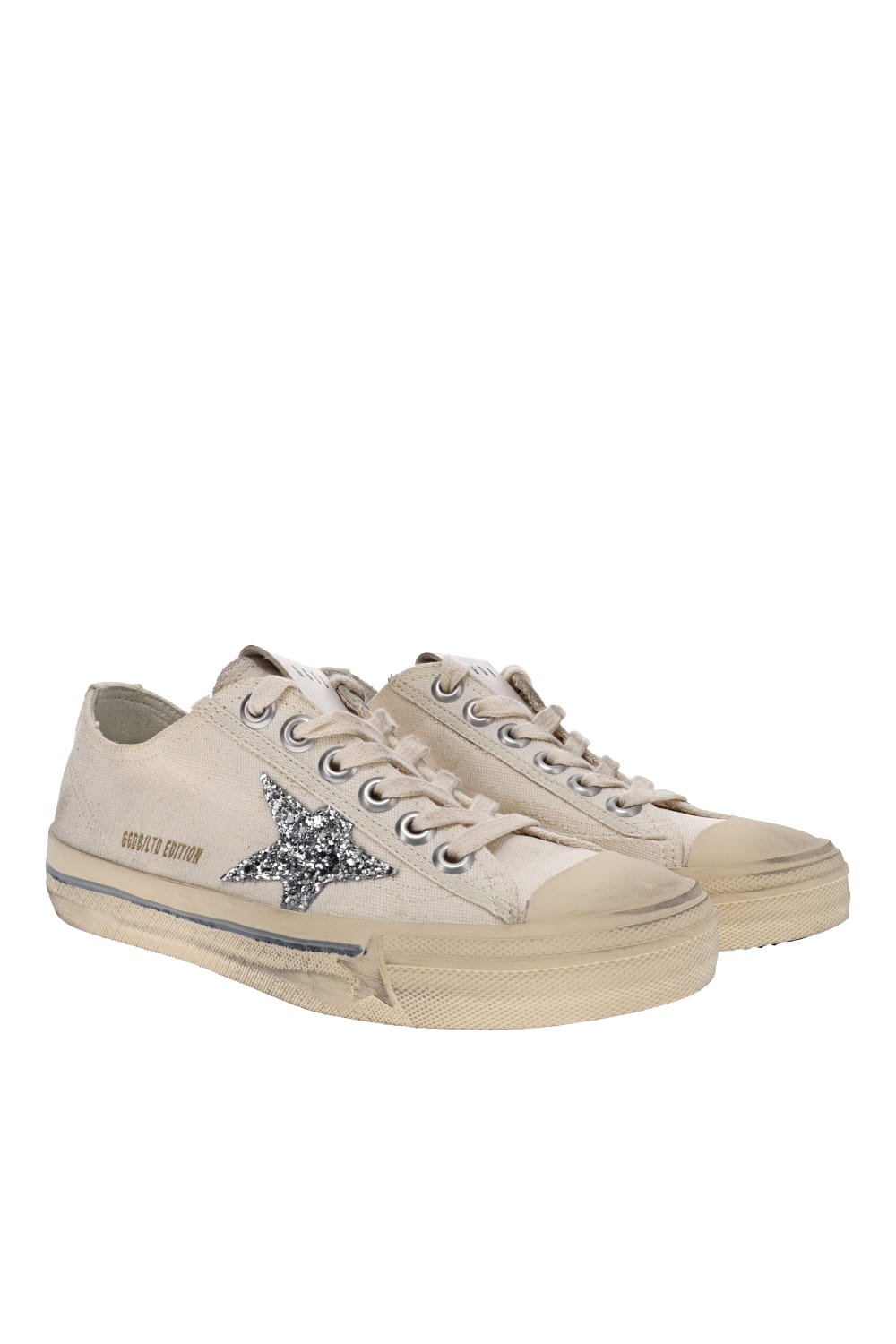 V Star 2 Glitter Canvas Low Top Sneakers