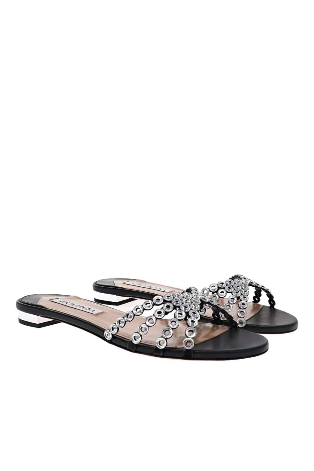 Forever Crystal Black Slide Sandal