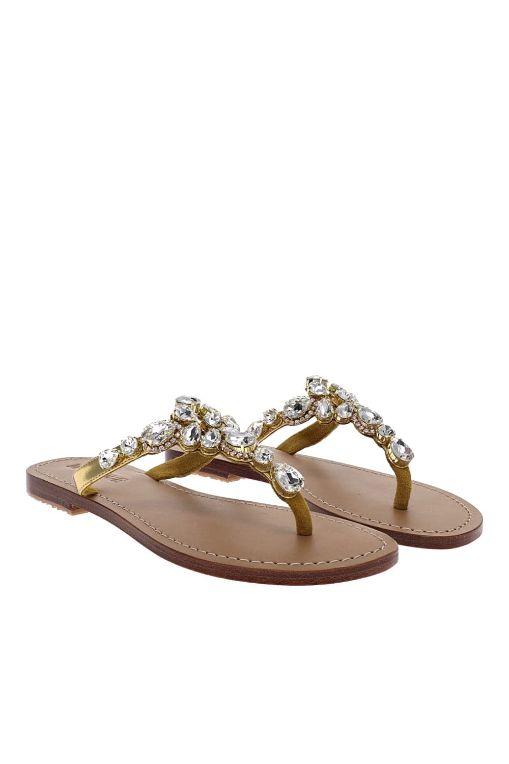MYSTIQUE Gold Clear Crystal Sandal 8824 Gold/Clear