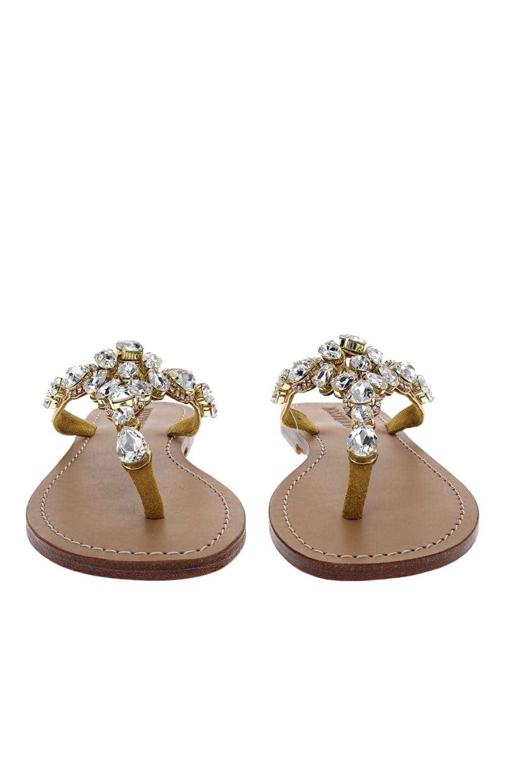 MYSTIQUE Gold Clear Crystal Sandal 8824 Gold/Clear