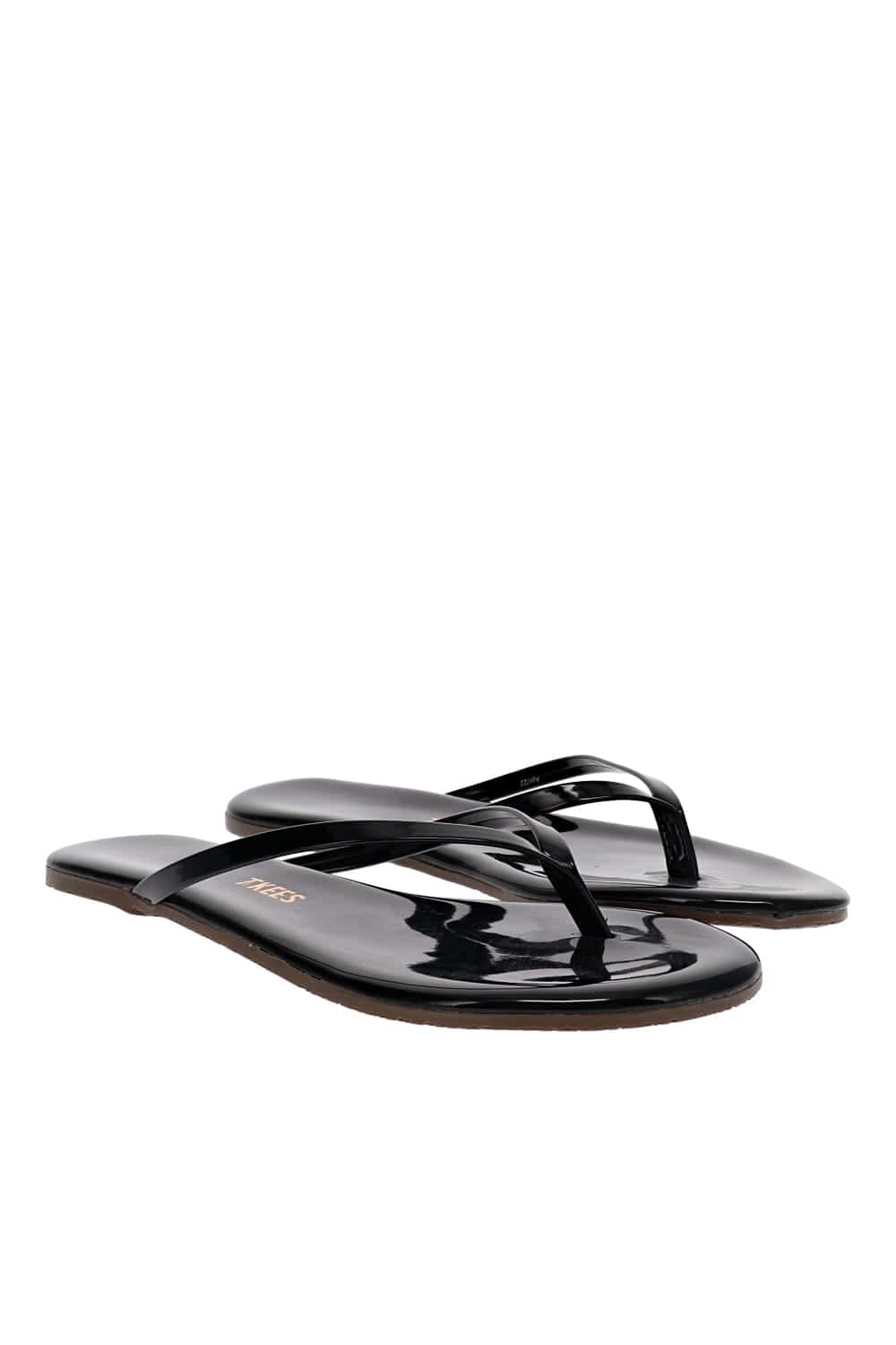 TKEES Glosses Licorice Leather Sandal