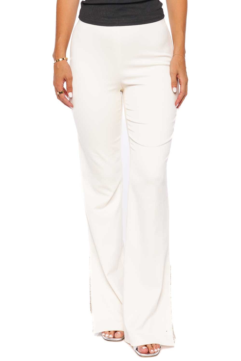 Lara Crystal Embellished Side Slit Pant