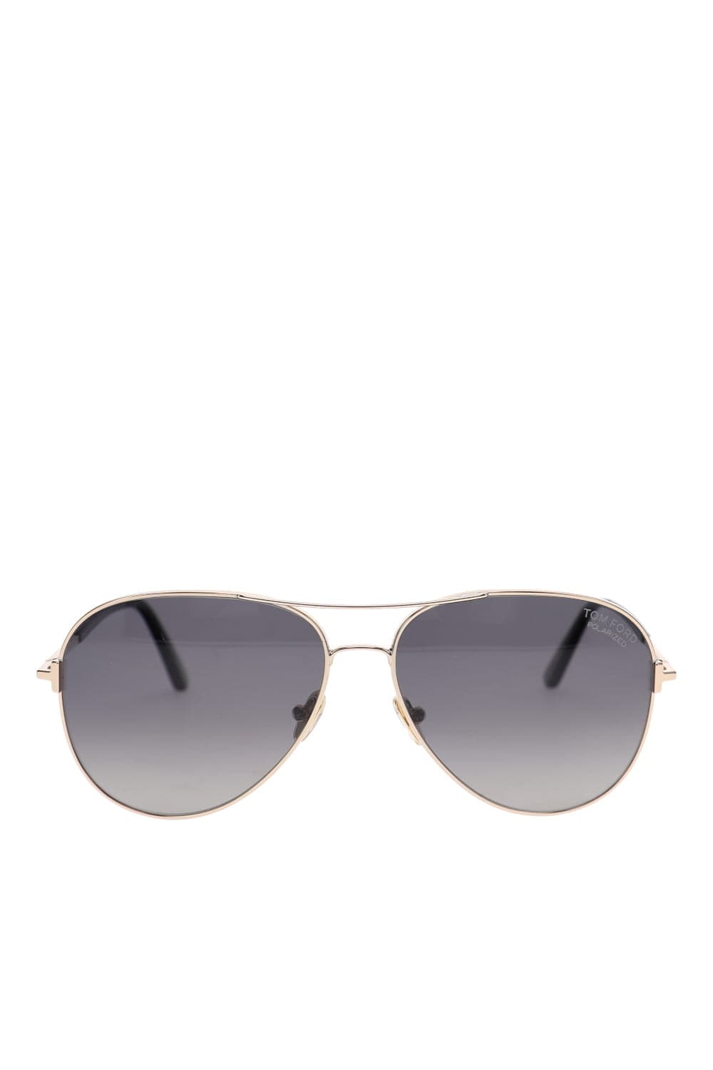 Tom Ford Eyewear Clark Polarized Black Smoke Aviator Sunglasses
