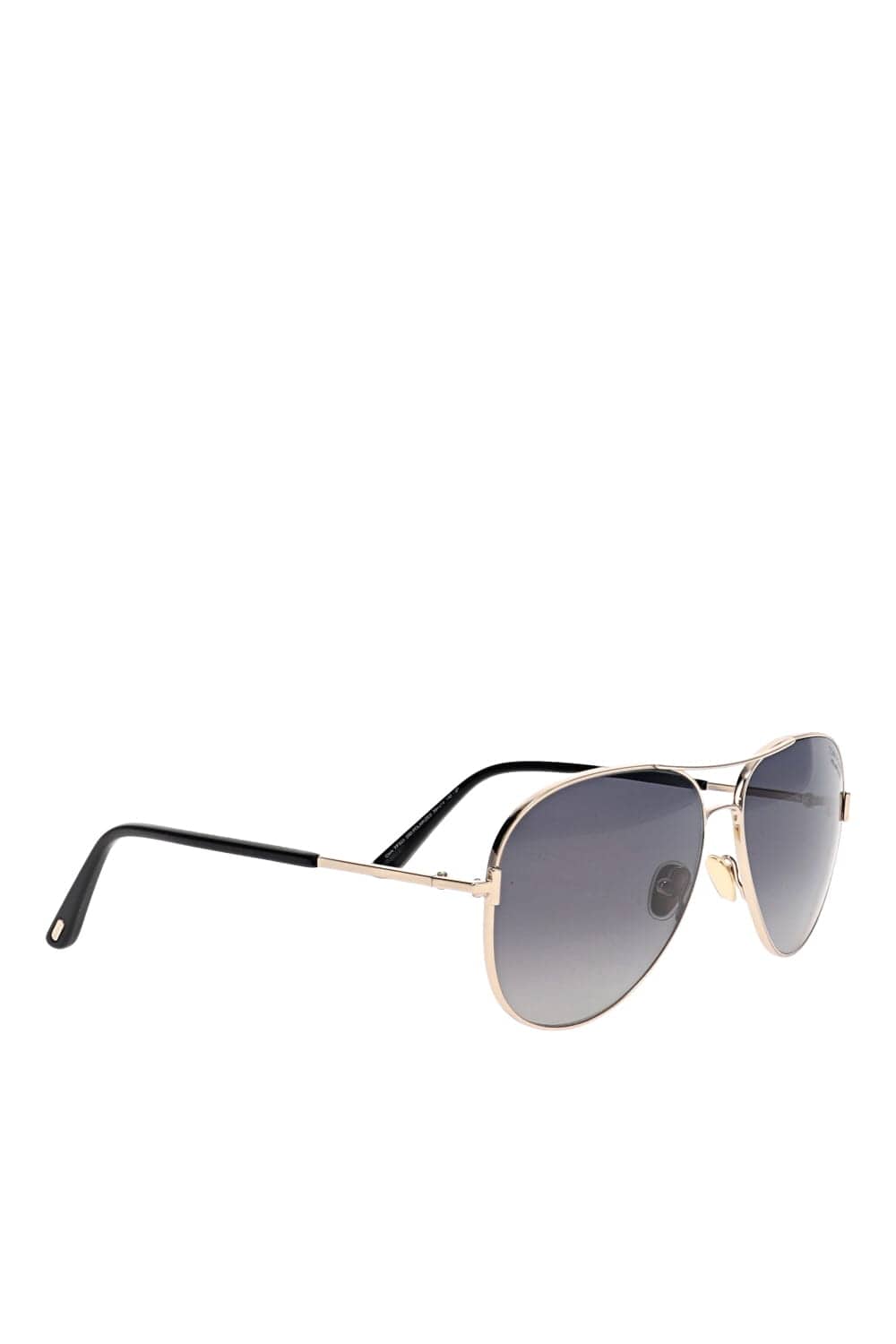Tom Ford Eyewear Clark Polarized Black Smoke Aviator Sunglasses