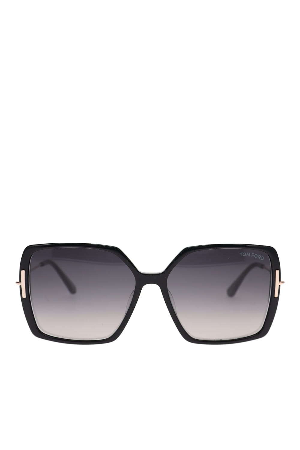 Tom Ford Eyewear FT1039 Shiny Black Rose Gold Sunglasses FT1039 Black/Smoke