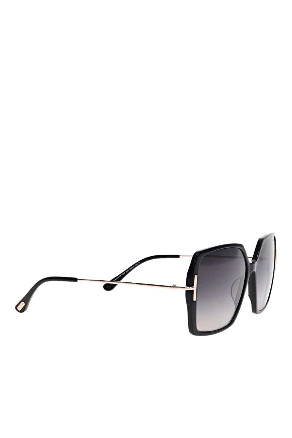 Tom Ford Eyewear FT1039 Shiny Black Rose Gold Sunglasses FT1039 Black/Smoke