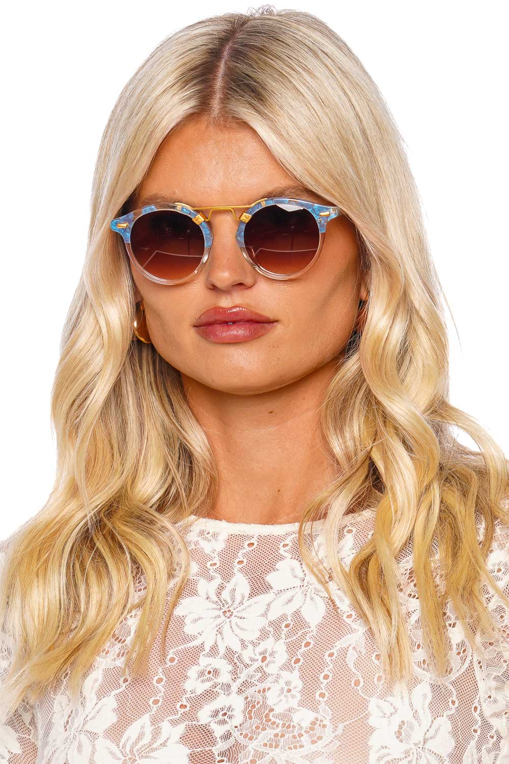KREWE St. Louis Opaline Crystal Sunglasses