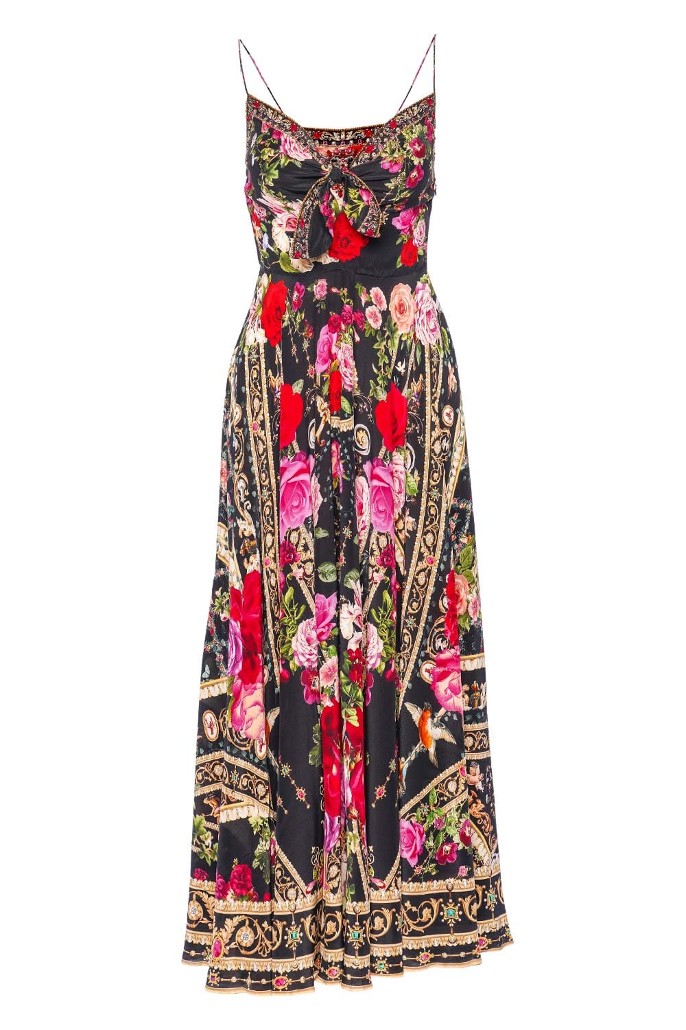 Camilla Reservation for Love Tie Front Maxi Dress