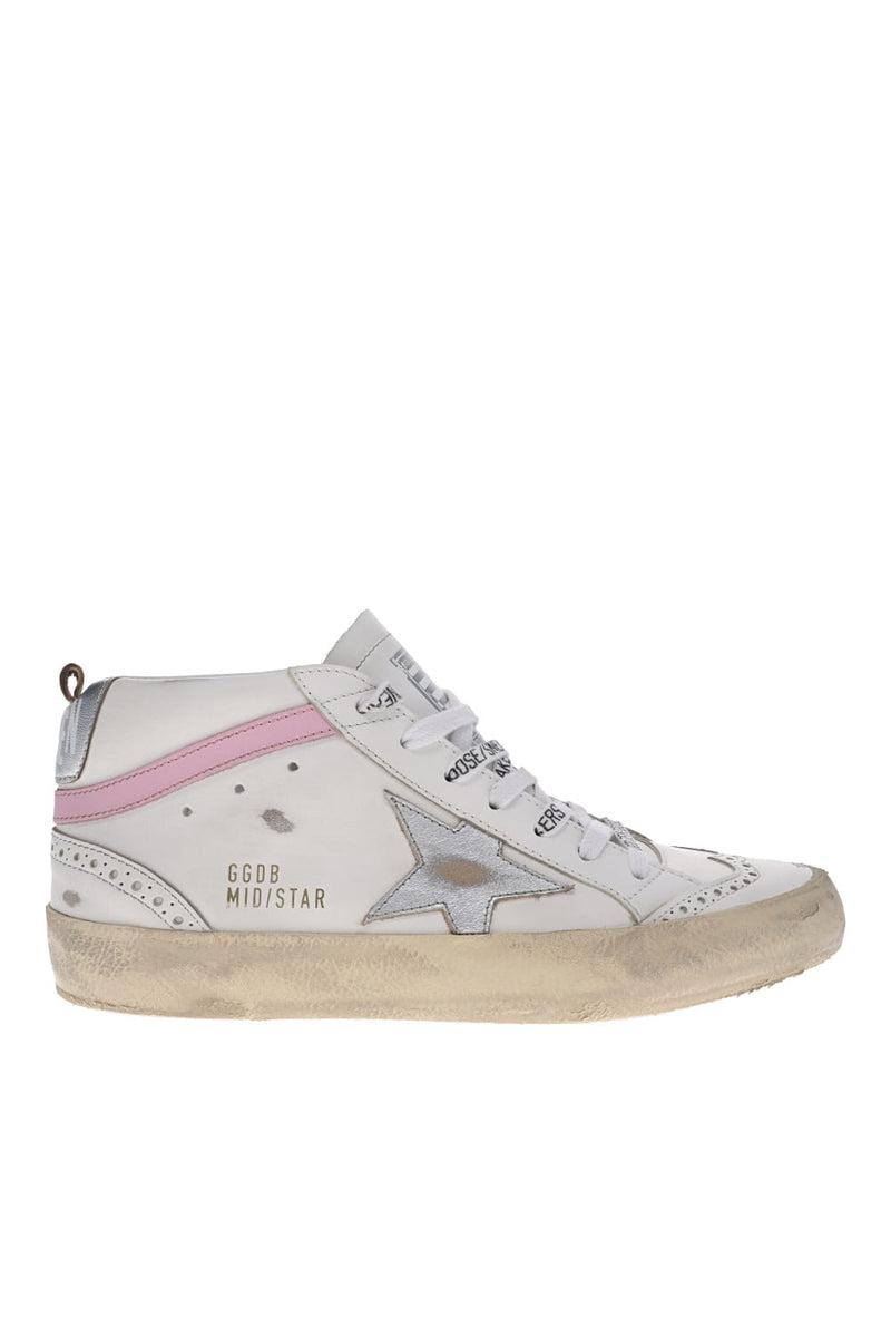 Mid Star Pink Wave Leather Sneakers