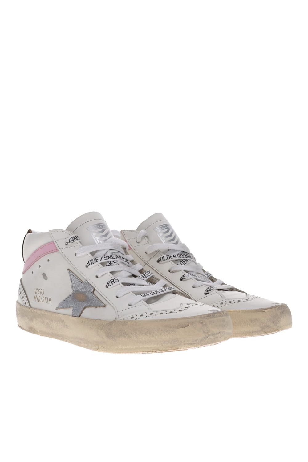 Mid Star Pink Wave Leather Sneakers