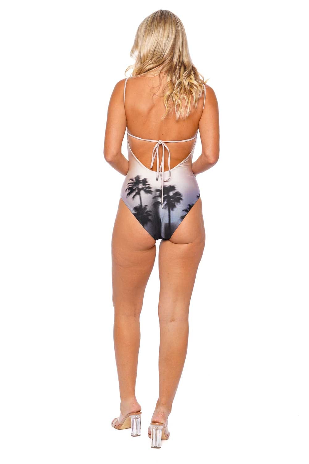 SIMKHAI Elenora Hazy Palm One Piece Swimsuit