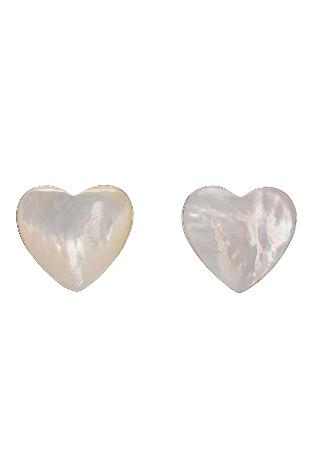 Annika Inez Large Pearl Heart Earrings E977-LRG MOTHER OF PEARL