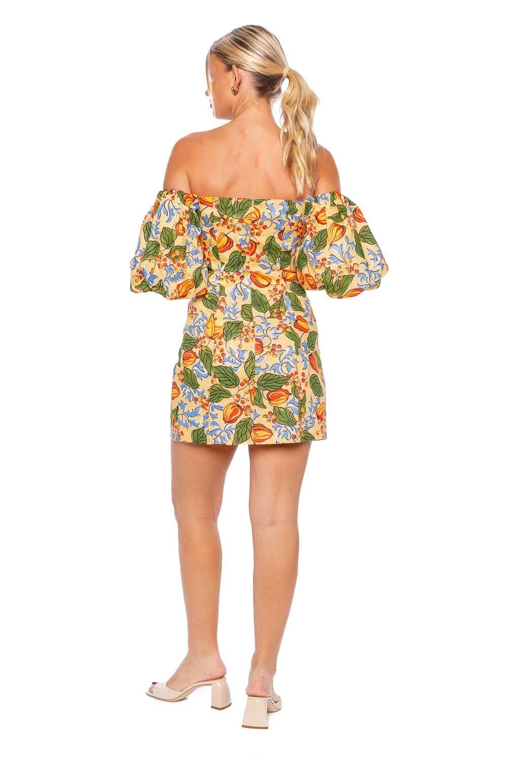 Rhode Dali Capri Orchard Puff Sleeve Mini Dress