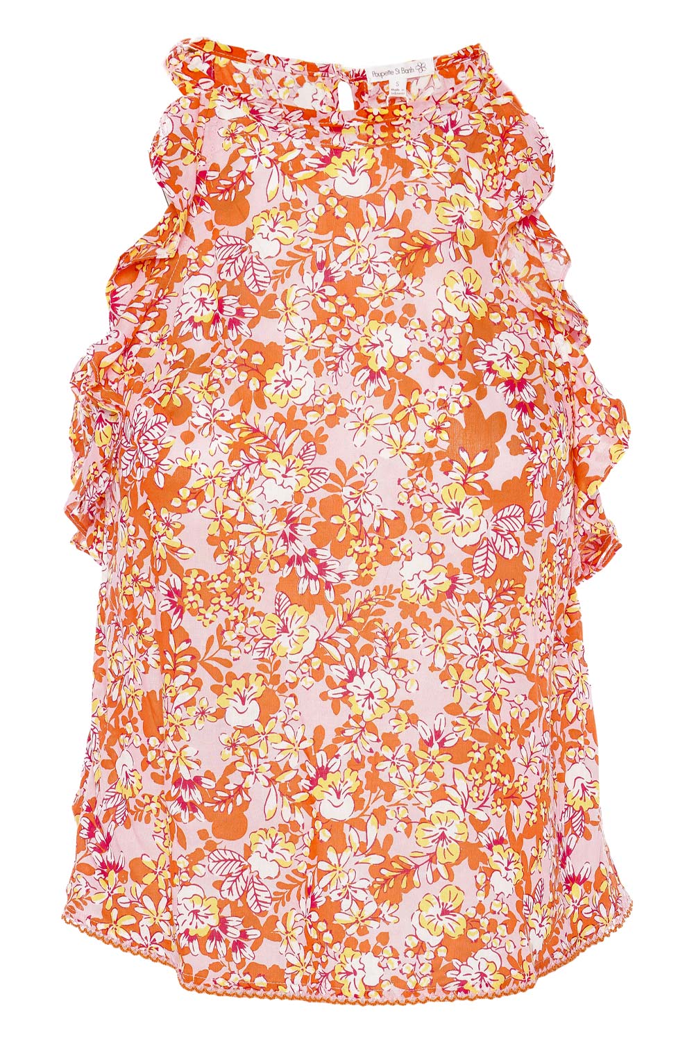 Poupette St Barth Alida Pink Sweet Bell Sleeveless Top