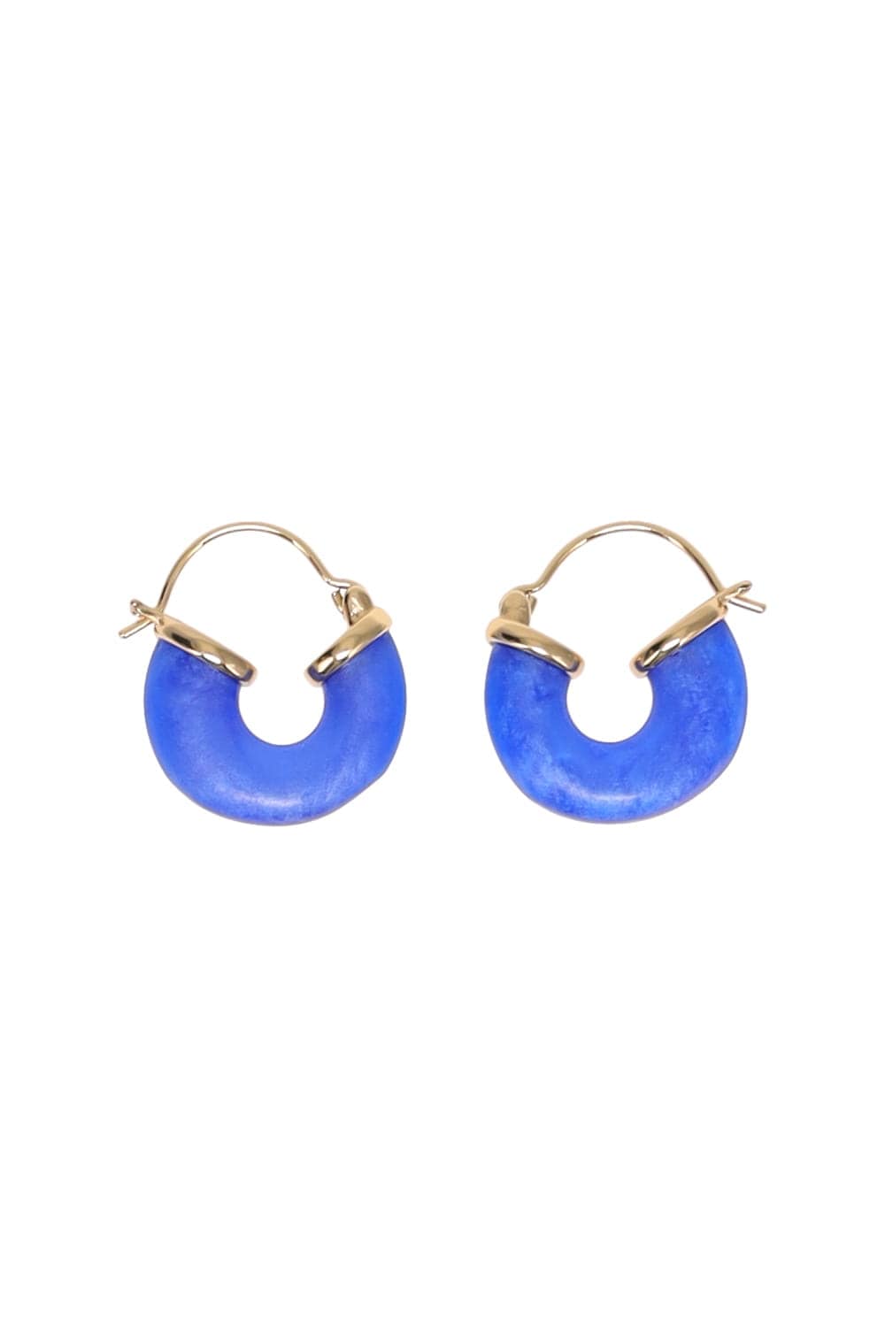 Anni Lu Petit Swell Deep Blue Hoop Earrings
