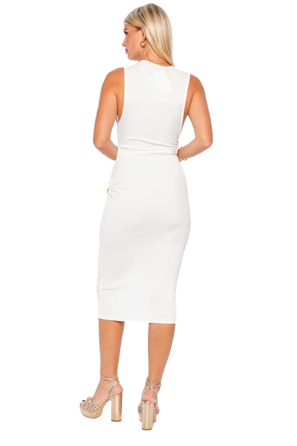 Christopher Esber Callisto Trinity White Cut Out Midi Dress