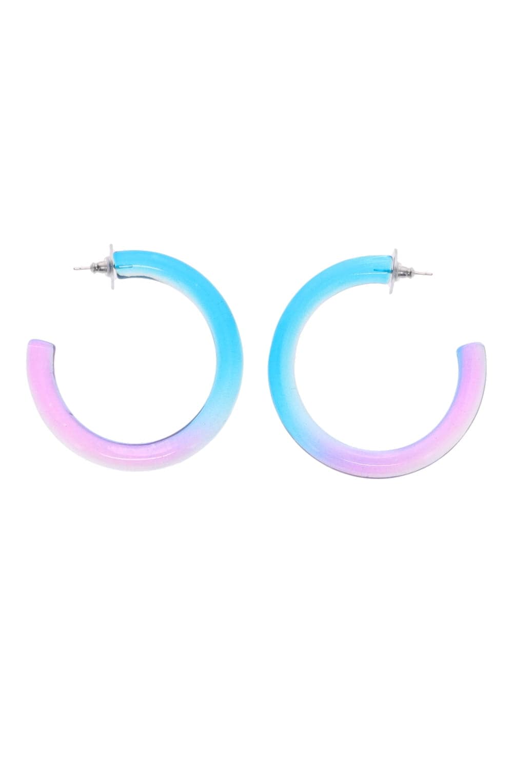Crystal Haze Jewelry TRANSLUCENT HOOP EARRINGS TRANSLUCENTHOOPS OMBRE