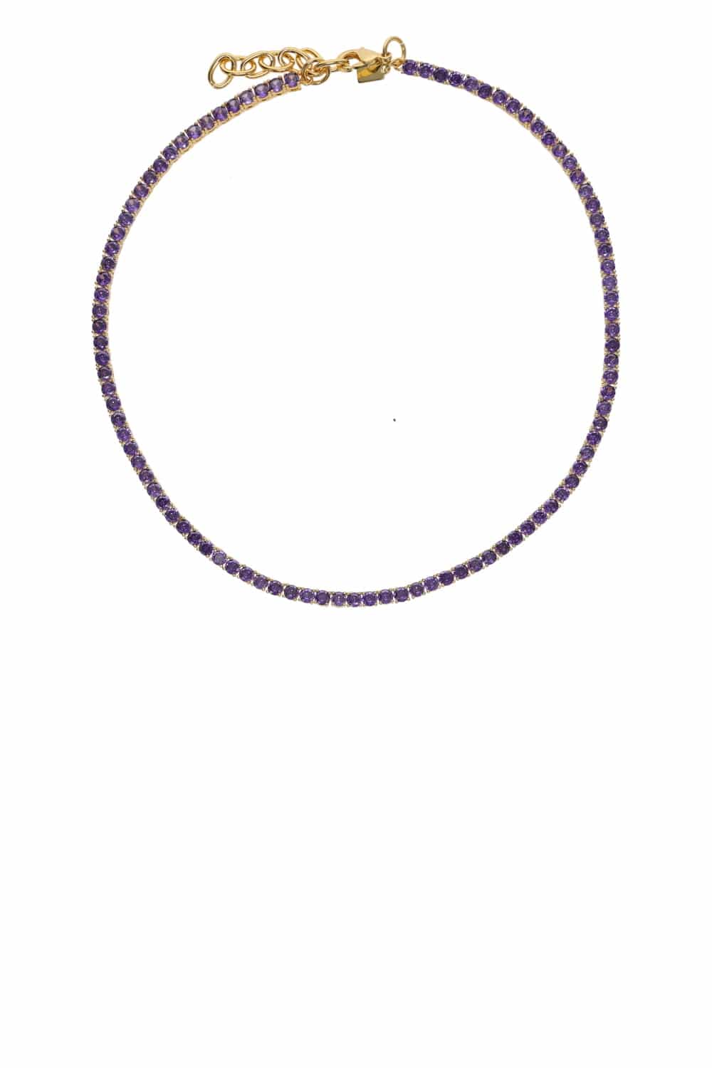 Crystal Haze Jewelry Serena Lavender Crystal Tennis Necklace