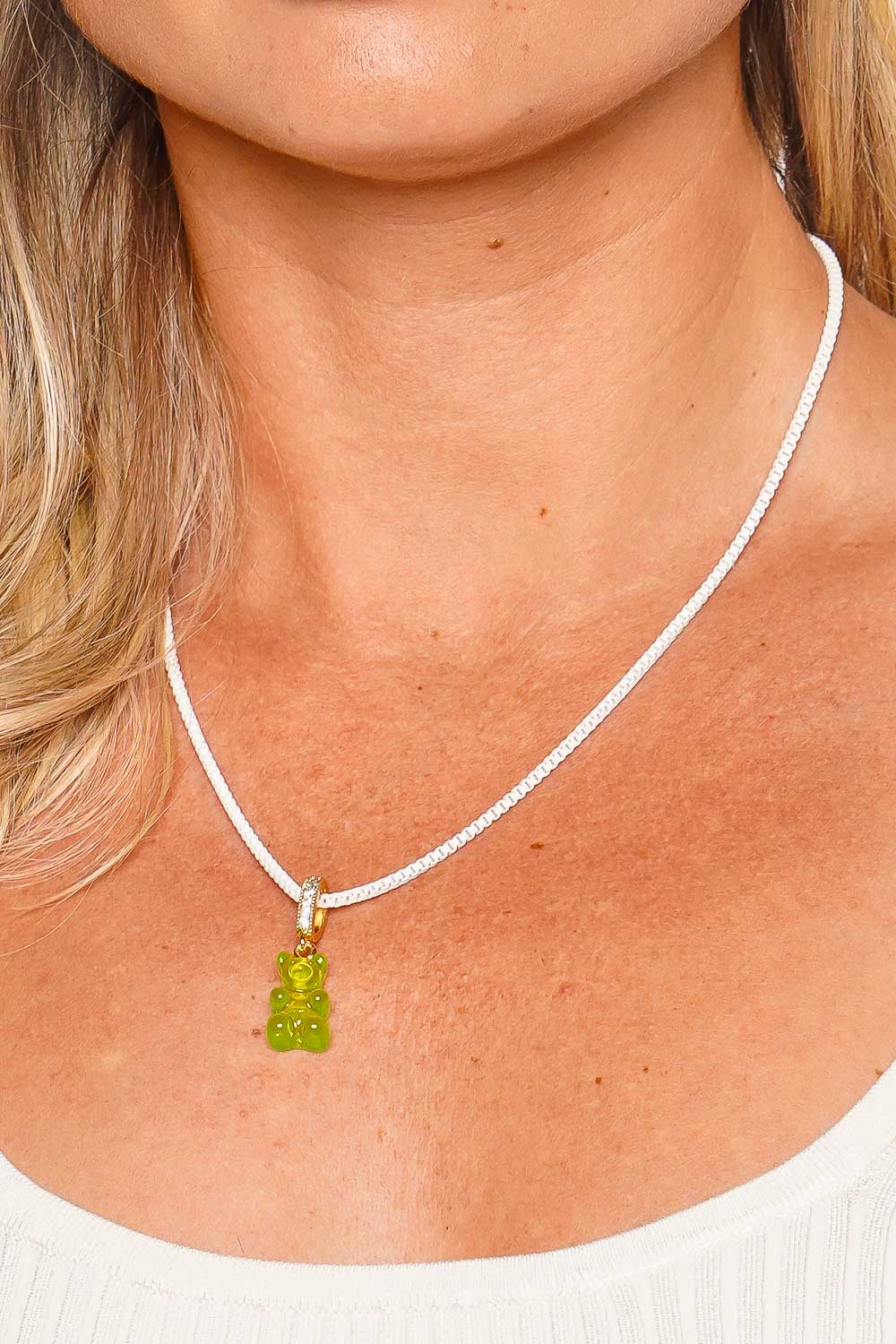 Crystal Haze Jewelry Nostalgia Bear Lime Pave Pendant