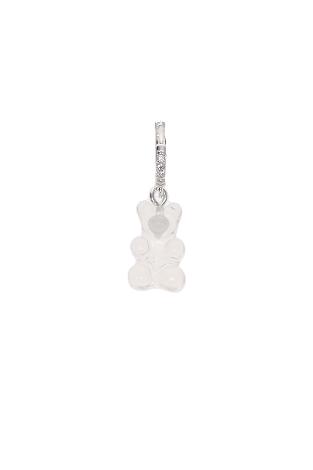 Crystal Haze Jewelry Nostalia Bear Ice Pave Hoop Earrings