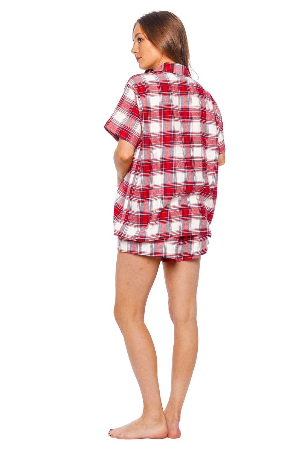 Flannel short pj discount set