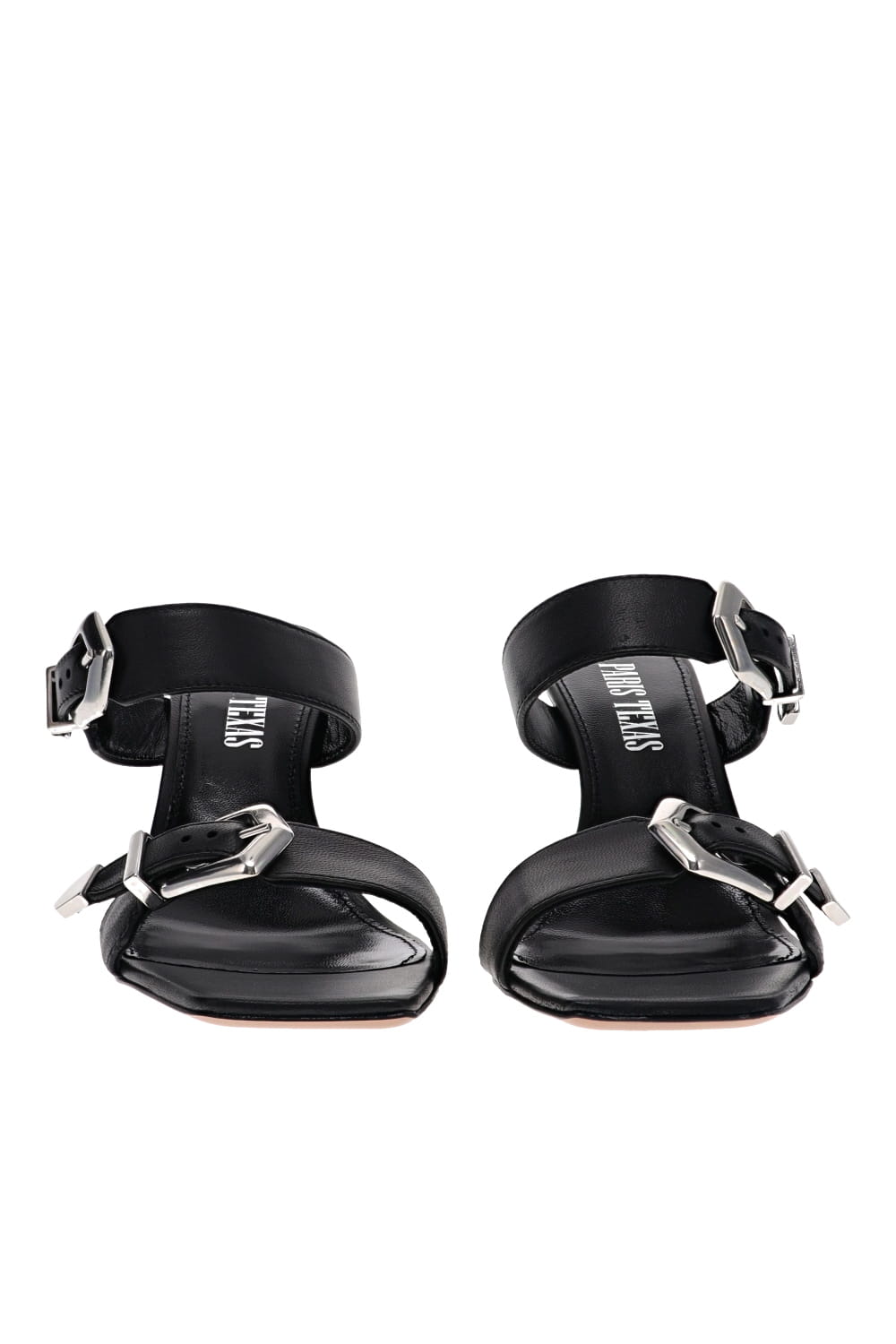 【関税込み】Paris Texas ブラック Ursula 85 ミュール Paris Texas Black Ursula 85 High-Heel Sandals - Fabric of